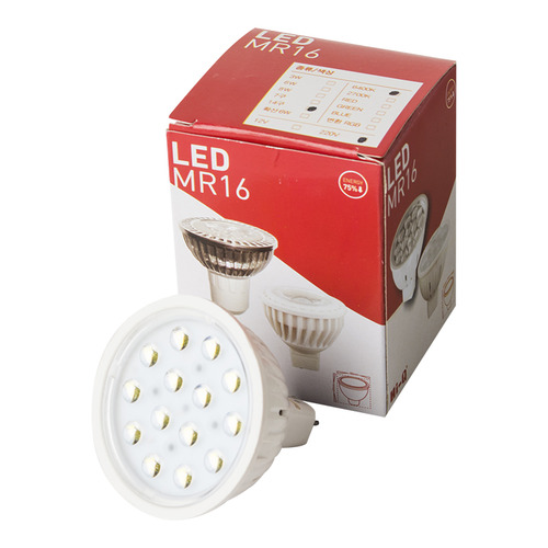 진성 LED MR16 3.6W 220V+원형소켓 5W급 램프 대체용 전구(LED MR16 3.6W 220V)