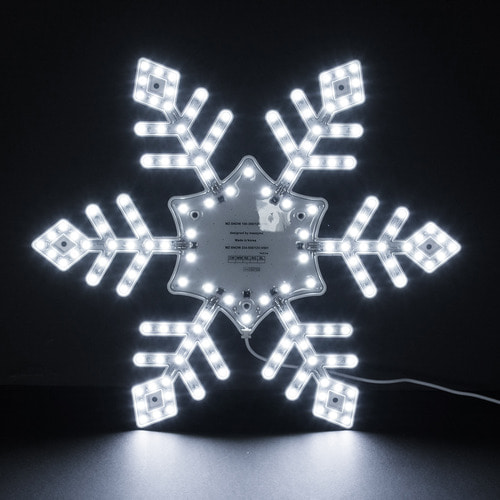 12V LED SMD 눈꽃모양 10W 350mm 크리스마스 트리 등기구 캠핑조명 눈결정 퍼스트