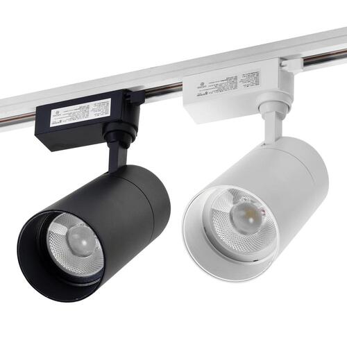 LED COB 엑센트 30W LED일체형 레일등기구 플리커프리 각도조절 집중형 스포트 레일조명