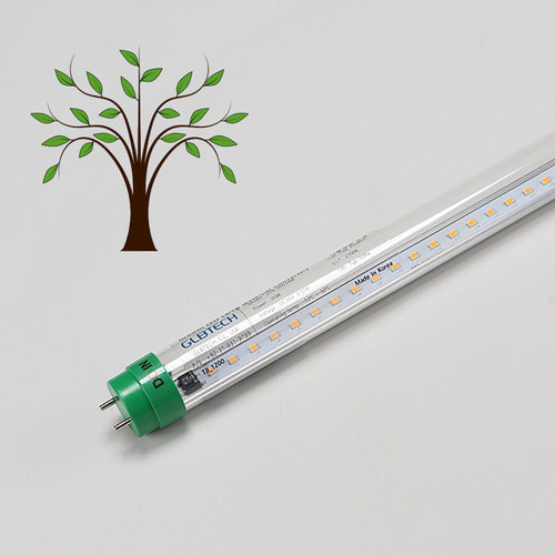 DIY 자작 식물생장 LED T8 24W 전구색 1200mm램프 세트상품 안정기포함
